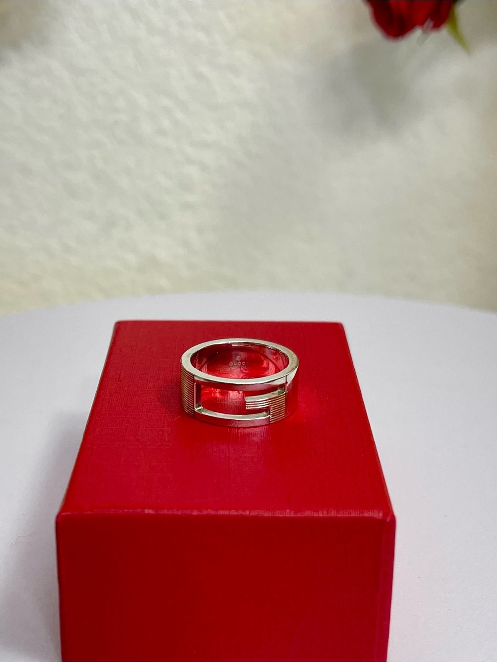 Gucci 925 Sterling Silver Ring Size:5.75